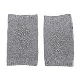 ノーブランド品　2ペア　赤ちゃん　ベビー　滑り止め　膝パッド　膝プロテクター　レッグウォーマー　膝用サポーター　ニーパッド　5色選べる - ライトグレー