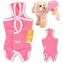 Amazon | JCW 犬 術後服 エリザベスカラー オス メス 犬用 服 背中開き