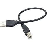 オーディオファン USBケーブル USB2.0 ケーブル USB-A (オス) - USB-B (オス) 短い 約30cm プリンター MIDI機器 ブラック