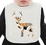 Colourful Deer ネクタイを有する有機ビブ Medium