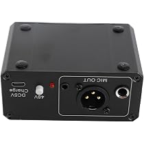 Amazon.co.jp: 高ゲインマイクプリアンプ｜48Vファンタム電源対応｜XLR