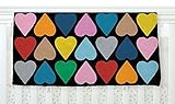 KESS InHouse Project M Up and Down Hearts on Black Fleece Baby Blanket 40 x 30 [並行輸入品]