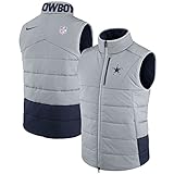 ダラス・カウボーイズNikeサイドラインフルZipベスト – グレー