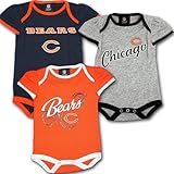 Chicago Bearsベビー女の子半袖ボディスーツ3 - Pack