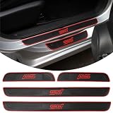 XIKER スバル フォレスター SK系 SJ系/クロストレック GU系/インプレッサ GU系/インプレッサスポーツ GT系 GP系/レヴォーグ VM系 VN系/レガシィアウトバック BS系 BT系/XV GT系 GP系 専用 スカッフプレート 傷隠し サイドステップ 衝撃保護 ガーニッシュ PVCゴム製 ステップガード 外装 ひっかき傷防止 カスタム パーツ 防汚グッズ 4本セット