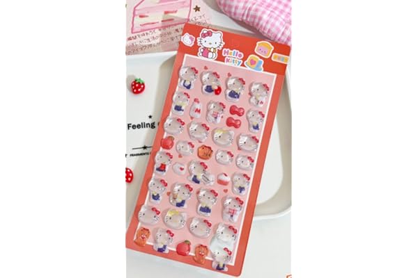 loong 3dシール 実心 立体シール ぷくぷくぷっくり かわいい 1枚セット 立体 おしゃれ デコシール ごほうび 子供 貼り付け可能 贈り物 手帳 携帯 DIY用 手帳用 貼り付け可能 女の子（001）