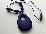 Raindrop pendant chewable silicone necklace for children with sensory issues non-toxic by Trend Solu