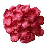 1000pcシルクローズ花びらウェディング花Favors for you特別な結婚(ダークレッド)