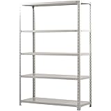 双福鋼器 業務用 軽量スチールラック耐荷重120kg/段 ［横幅1200×奥600］-高さ1800（5段） TK6460-5