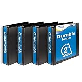 Mead 2-Inch D-Ring View Binder Pack of 4 Black (W465-44BPP) [並行輸入品]