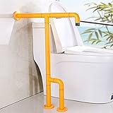 トイレアームレスト、T-補強脚トイレアームレストハンドル高齢者用バスルームバスルーム障害者用手すり