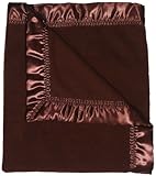Dee Givens & Co-Raindrops 1807 Neutral Chocolate Fleece Receiving Blanket - Chocolate Brown - 28 in.