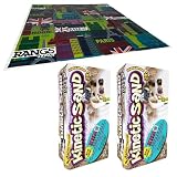 ラングスジャパン(RANGS) キネティックサンド2LB(2個)+プレイシート 室内用お砂遊び 全国複数の園や施設採用 日本食品検査合格商品 スウェーデン製 3歳から
