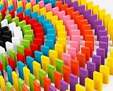 WONZOM ドミノ ドミノ倒し ドミノ牌 12色 120枚 積み木 知育玩具 天然木製 おもちゃ カラフル こども 誕生日 プレゼント