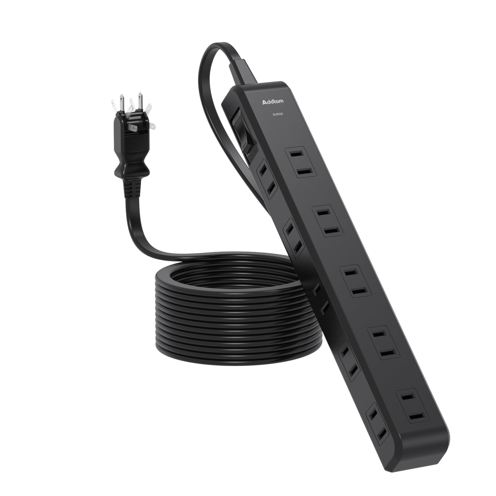 【値下げ】【タイムセール】【809円】 Addtam 10個口 雷ガード 一括スイッチ付き 電源タップ 2m