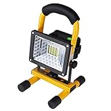 LED投光器　LEDフラッドライト　LEDポータブル作業灯 30W 3000LM　防水IP67級 赤/青警告灯 3モード　照射距離10M　夜間作業　アウトドア/キャンプ/車の整備/倉庫/工事現場