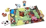 Melissa & Doug Take-Along Farm Baby and Toddler Play Mat (19.25 x 14.5 inches) With 9 Animals - Fold