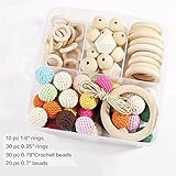 【DIY セット】授乳ジュエリー 歯固めおもちゃ アクセサリー 天然木+オーガニック コットン