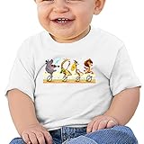面白い野生動物に 一輪車子供服 ベビーTシャツ 半袖 男の子 女の子 クルーネック カジュアル