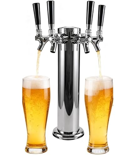 Amazon.co.jp: Emidor ビールサーバー 業務用/家庭用 2頭 ステンレス製