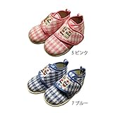 【SiShuNon/シシュノン】接結ギンガムシューズ 14 7 ブルー
