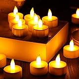 LED Tea Lights Flameless Candles with battery-powered – ボックスof 24-無香LEDキャンドルパーティ用イベント