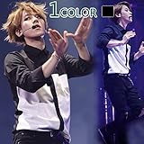 M SBB2087 EXO着用！バイカラー モノトーン長袖シャツ ストリートスタイル HIPH...