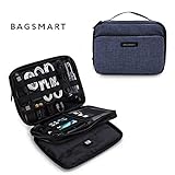 bagsmart 3層旅行Electronicsケーブルオーガナイザーバッグfor 9.7インチiPad、ハードドライブ、ケーブル、充電器、Kindle BM0200081A005-FUS