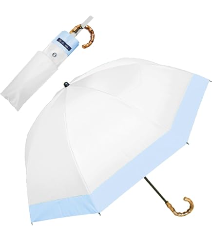 サンバリア100 三段　折りたたみ　日傘　アイボリー 3段折 / moku | 完全遮光日傘｜サンバリア100