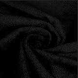 綿 麻 コットン リネン の 布 DIY 手芸用 綿 麻 生地 無地 単色 【長さ 1m 2m 3m 4m 幅155㎝】 (2ｍ,ブラック)