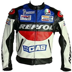 DUHAN バイクジャケット PU革 バイクウェア オートバイジャケット ライダースジャケット PUジャケット フェイクレザー ライダース メンズ メンズファッション おしゃれ 耐久 防寒 L ブルー