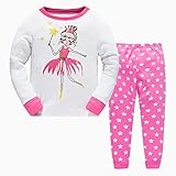 Gold treasure綿100%子供パジャマ長袖 キッズ 漫画のプリンセス寝間着2-7歳 (100cm(4歳))