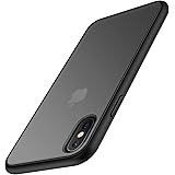 TENDLIN iPhone X 用ケース iPhone Xs 用ケース 半透明 マット質感 擦り傷防止 指紋防止 快適な質感 薄型 対応アイフォンX/Xs カバー（ブラック）