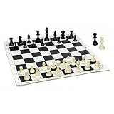 Best Value Tournament Chess Set - Filled Chess Pieces and Black Roll-Up Vinyl Chess Board[並行輸入品]
