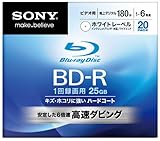 SONY ブルーレイディスク ビデオ用BD-R 追記型 片面1層25GB 6倍速 プリンタブル 20枚P 20BNR1VCPS6
