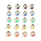 Acogedor　バナナメスコネクター　高品質で実用的　完全に絶縁　バナナプラグコネクター混合色4mm 　20個入り