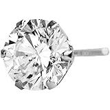 [ダイヤモンドワールド] レディース ジュエリー PT900 ダイヤモンド ピアス 0.3ct ～ 0.7ct 6本爪タイプ ダイヤモンド FGカラー 片耳ピアス メンズ