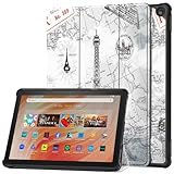 Fire HD 10 2023 ケース 柄物 Fire HD 10 第13世代 10.1インチ カバー 花柄 絵文字 イラスト 薄型 耐衝撃 スタンド機能付き 保護ケース オートスリープ (落書き)