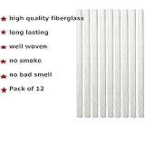 12pcs Replacement Fibreglass Tiki Wick for Wine Bottle Tiki Torches,Patio Lighting,Garden Lights,Oil