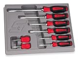 スナップオン  Snap-on ドライバー 8本セット ソフトグリップハンドル レッド プラス/マイナス  【並行輸入】 SGDX80BR