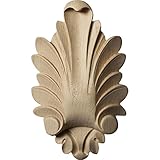 Ekena Millwork ROS03X06HILW Large Hillsborough Center, 3 5/8-Inch x 6-Inch x 1 1/8-Inch, Lindenwood 