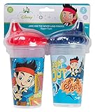 Disney Jake and The Neverland Pirates Slim Sippy Cups, Blue/Red, 2 Count by Disney