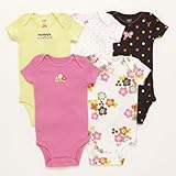 Carter's (カーターズ) ボディシャツ 半袖 5枚セット 花と蝶 (9m)
