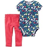 Carter's(カーターズ) 2ピース ボディスーツ &パンツセット ピンク 上下セット 6ヶ月【並行輸入】