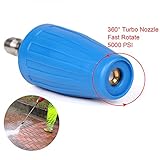 3.0 Pressure Washer Rotating Turbo Nozzle 5000 PSI 3 GPM with 1/4" Quick Connect Plug [並行輸入品]