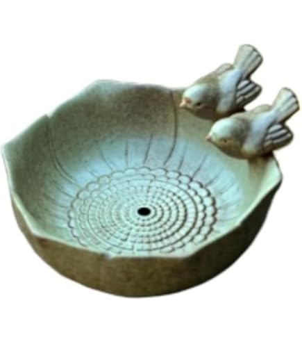 Amazon.co.jp: バードバス ガーデニング 鳥 水浴び容器 陶器 バード