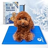 Shinyee® ペット ひんやりマット 犬 猫 用【ペット看護師監修】クールマット 犬 冷却マット 多用途 冷感ジェルマット 猫 犬 ひんやりシート 暑さ対策 犬 熱中症対策 - ブルー、S：50x40CM