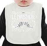 Moustache ネクタイを有する有機ビブ Medium