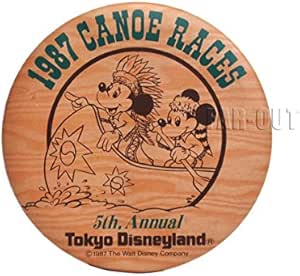 Amazon 東京ディズニーランド 第5回 カヌーレース 1987年 ミッキー ミニー キャスト限定 缶バッジ バッジ おもちゃ