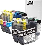 【Enk】製 LC412-4PK ブラザー用 互換インク 互換インクカートリッジ 残量表示あり 最新ICチップ搭載 国内梱包検品済み QRコ